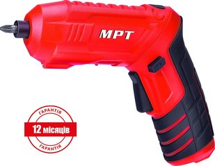 Викрутка акумуляторна поворотна MPT 4 В Li-ion 1.5 Аг 250 об/хв 3.5 Нм реверс USB аксесуари 20 шт MCSD4006.2