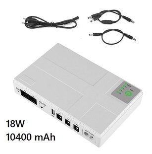 Джерело безперебійного живлення для роутера ХоКо DC1018P DC UPS 18W 10400 mAh білий