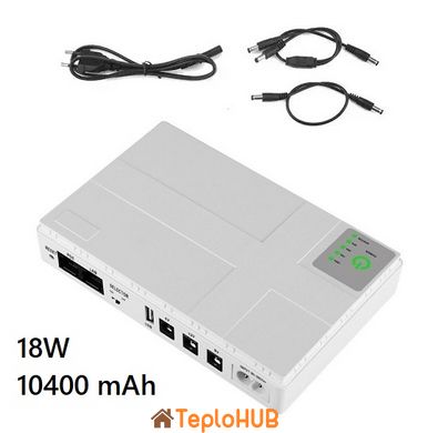 Джерело безперебійного живлення для роутера ХоКо DC1018P DC UPS 18W 10400 mAh білий