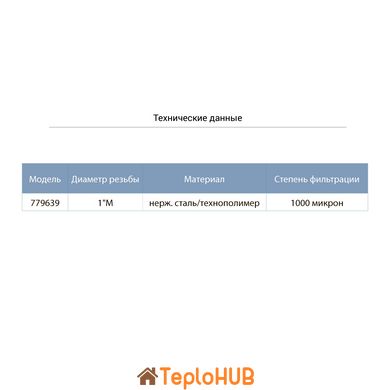 Фільтр донний до зворотнього клапану 1" (нерж. сталь/технополімер) AQUATICA (779639)