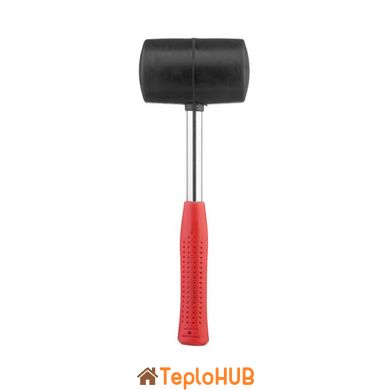 Киянка гумова 680 г, 80 мм, чорна гума, металева ручка INTERTOOL HT-0232