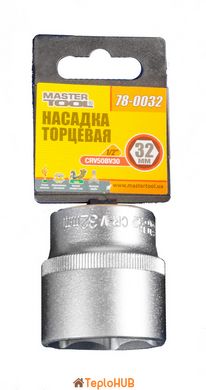 Насадка торцевая 6-гранная MASTERTOOL 1/2" 32 мм CRV 78-0032