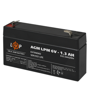 Аккумулятор AGM Logic Power LPM 6V - 1.3 Ah (LP4157)