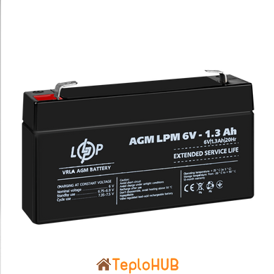 Акумулятор AGM Logic Power LPM 6V - 1.3 Ah (LP4157)