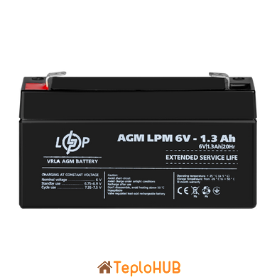 Акумулятор AGM Logic Power LPM 6V - 1.3 Ah (LP4157)