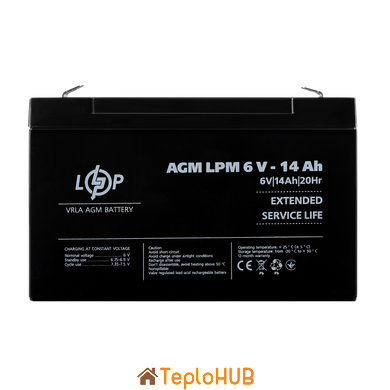 Акумулятор AGM Logic Power LPM 6V - 14 Ah (LP4160)