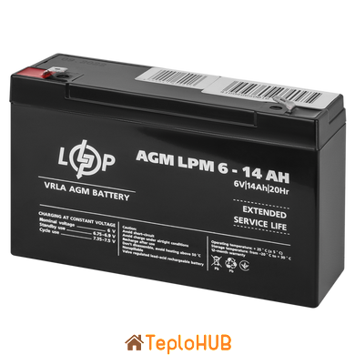 Аккумулятор AGM Logic Power LPM 6V - 14 Ah (LP4160)