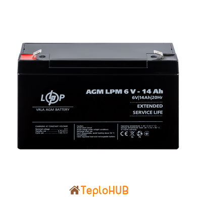 Акумулятор AGM Logic Power LPM 6V - 14 Ah (LP4160)