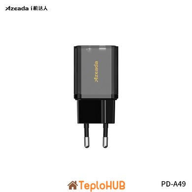 Сетевое зарядное устройство для Proda Xinrui A49 Fast Cherge 20W + Quick Charge 3.0 USB, Type-C PD черный проз