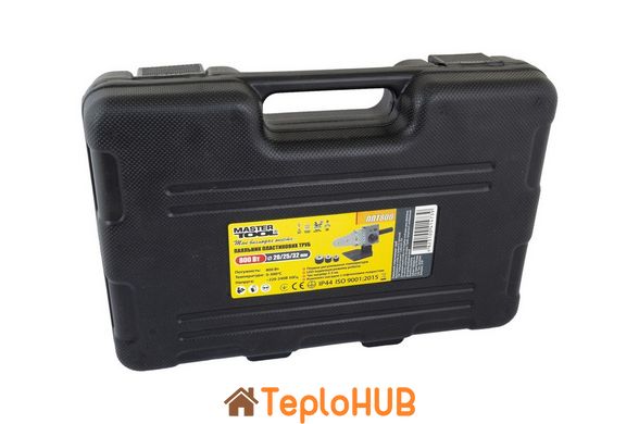 Паяльник для пластикових труб MASTERTOOL 20-32 мм 800 Вт/220 V/50 Hz 0-300°С IP44 LED-індикація пластиковий кейс ППТ800