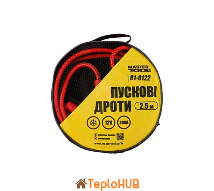 Дроти пускові MASTERTOOL 200 А 2.5 м 81-0122