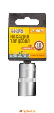 Насадка торцева 6-гранна MASTERTOOL 1/2" 16 мм CRV 78-0016