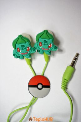 Навушники Optima Mp3 Pokemon Go "Bulbasaur" Green 3,5 мм