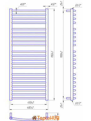 Маріо Фенікс 1150x482/450 рушникосушарка