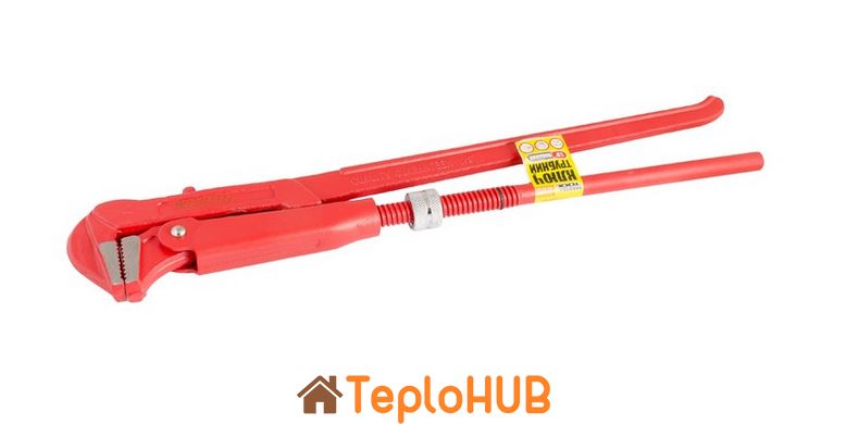 Ключ трубний MASTERTOOL 90° 1.5" кований 76-0752