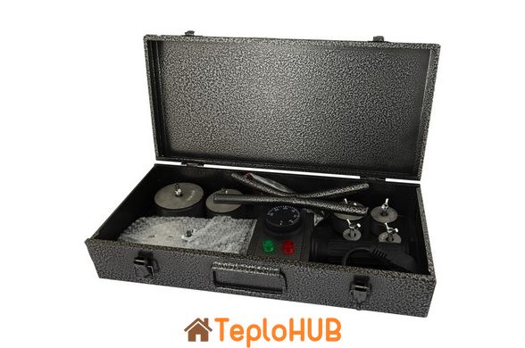 Паяльник для пластикових труб MASTERTOOL 20-63 мм 1500 Вт/220 V/50 Hz 0-300°С IP44 LED-індикація металевий кейс ППТ1500