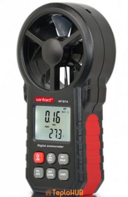 Анемометр крильчастий 0,3-30 м/с, -10-45 °C WINTACT WT87A