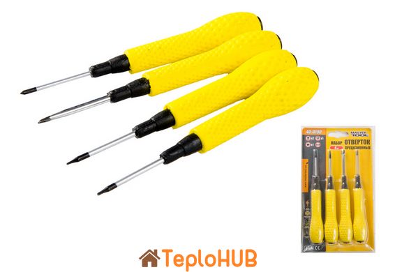 Отвертки прецизионные MASTERTOOL набор 4 шт T5/T6/PH00/Spanner 40-0190