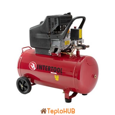 Компресор 50 л, 1500 Вт, 220 В, 8 aтм, 206 л/хв. INTERTOOL PT-0003