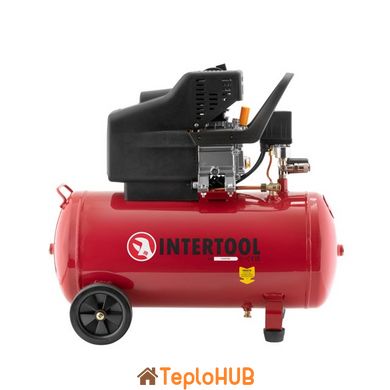 Компресор 50 л, 1500 Вт, 220 В, 8 aтм, 206 л/хв. INTERTOOL PT-0003