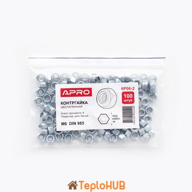 Контргайка М12 DIN 985 кл. пр. 6 ЦБ (пач 20шт) APRO